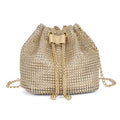 Women'S Crossbody Bag with Embellished Cord Strass, Multifunctional Bucket Bag Formal Daily Use
